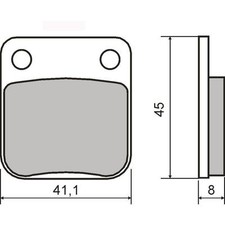Pair Front Brake Pads Yamaha