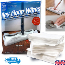 50x Electrostatic Microfibre Dust Cleaning Cloths Replacement Flat Floor Mop 