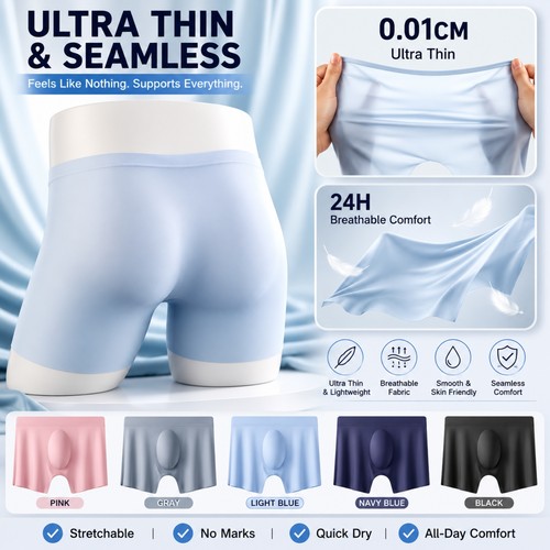 Men ice silk boxer briefs - men's,