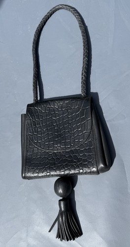 Whistles black croc - whistles, embossed