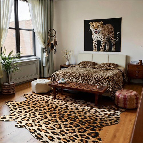 Leopard rug 55x62inch cheetah - leopard,