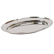 Oval serving platter stainless - oval,