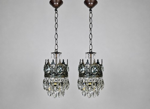 Pair vintage french brass - pair,