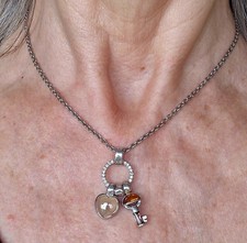 Ti Sento Milano Silver 925 Necklace with Heart and Key Pendant 