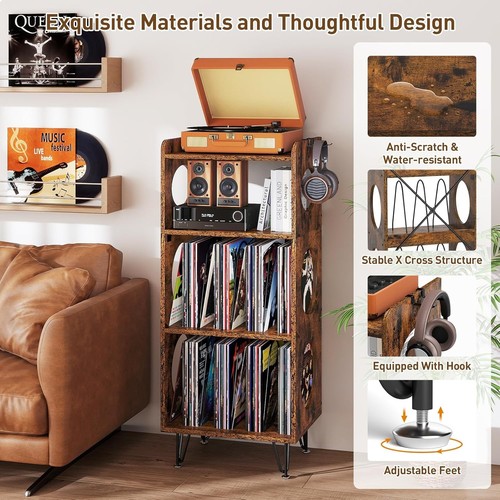 Record player stand tier - stand,, 4-tier