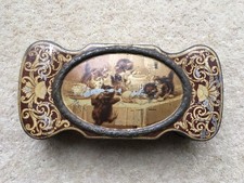 C1908 VINTAGE CADBURY BOURNEVILLE THE CATS THAT GOT THE CREAM CHOCOLATES TIN