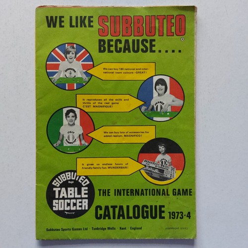 Subbuteo catalogue 1973 74 - -,