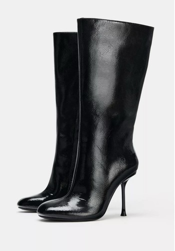 Zara black patent - black, faux