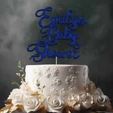 BABY SHOWER PERSONALISED CAKE TOPPER - Custom Name Only Mirror Acrylic