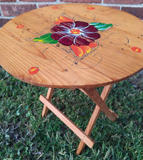 VTG Hand Painted Folding Wood