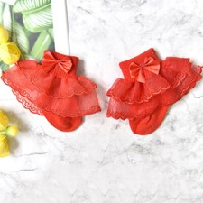 Kids  Baby Girls Ankle Sock Frilly Bow Lace Cotton Socks Infant Newborn Toddler