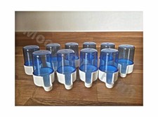 10 x 40cc Small Bird Cage Feeder Water Drinker For Canary Finch etc Anti Algae
