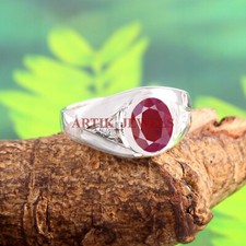 Heated Ruby Gemstone with 925