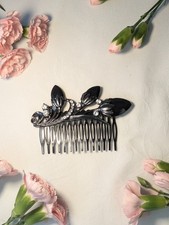 Black Diamante Hair Accessory Hair Clip Design Veil Clip Comb 
