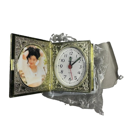 Vintage gold quartz alarm - gold,