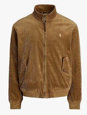 BNWT Polo Ralph Lauren Corduroy Harrington Baracuda Jacket  Tan Medium