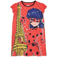 Miraculous Ladybug Nightdress Kids Girls 5 6 7 8 9 10 11 12 Years Nightie Red