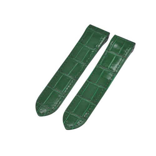 23mm green leather watch strap - watch,