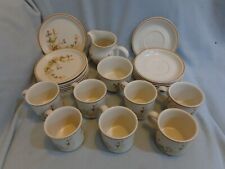 M&S 'HARVEST' TABLEWARE, 22 PCE S/BOWL, JUG, 7 PLATES, 7 CUPS & 6 SAUCERS EX CON