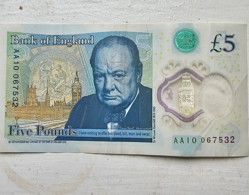 Note serial number - £5,