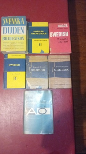 Vintage swedish language books - vintage,