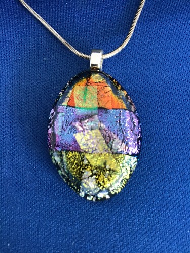 Dichroic glass pendant - glass,