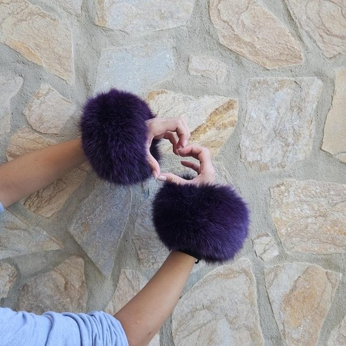 Genuine purple fox fur - genuine,