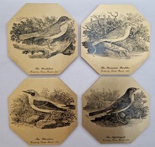 Vintage Bird Coasters Set 4