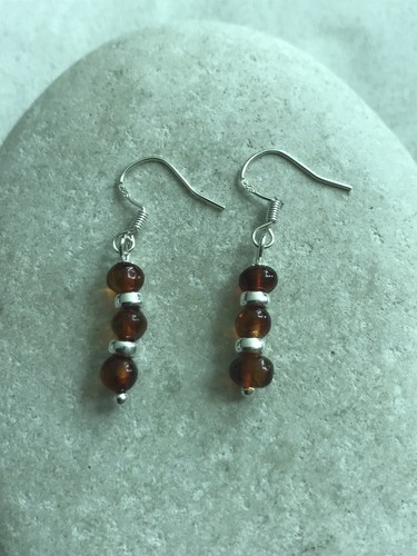 Genuine baltic amber earrings - amber,