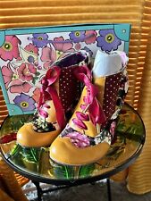 POETIC LICENSE LICENCE Ochre And Floral Ankle Boots Booties Size 4