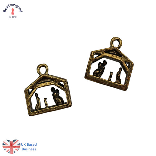Antique gold nativity - 10,