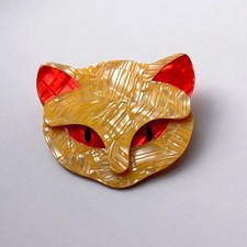 Lea Stein Attila cat brooch