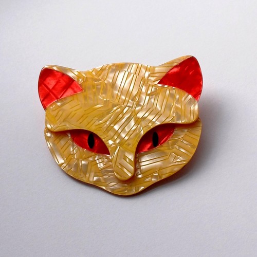 Lea stein attila cat brooch - stein,