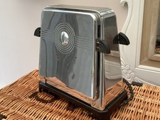 vintage Art deco GEC stainless toaster flip side GEC England 1960,s  untested