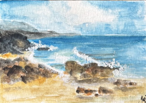 Aceo original watercolour - aceo,