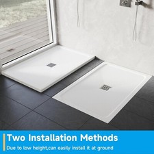 Shower Tray 1500 x 900 x 40 mm SMC New Materials Rectangle White Non-Slip Flat