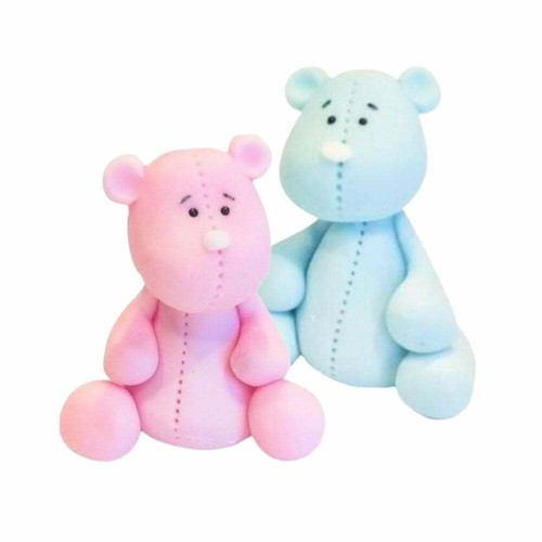 Bear teddy pink blue edible - bear,