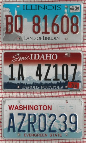 Set american licence - set, of