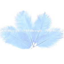 Baby Blue Natural Genuine Ostrich Feather Fluffy Costume Craft Party Decor