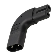 Figure 8 C7 Right Angle Adapters Horizontal Plug to Socket 2.5 A Black Fig 8