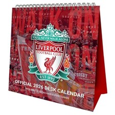 Liverpool FC Desktop Calendar 2026, Xmas, Birthday, Gift Official Product