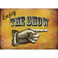 Vintage Traditional  Fairground Stalls & Rides Metal Sign  "Enjoy The Show"