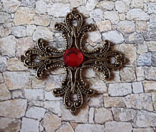 Bronze large wall cross - wall, gem