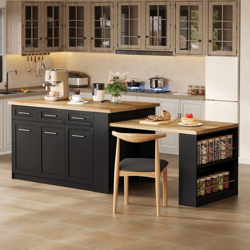 Kitchen island with pull - island, pull-out
