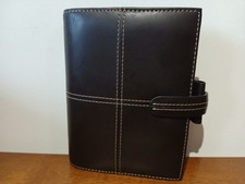 FILOFAX CROSS Italian Leather Pocket Organiser dark brown