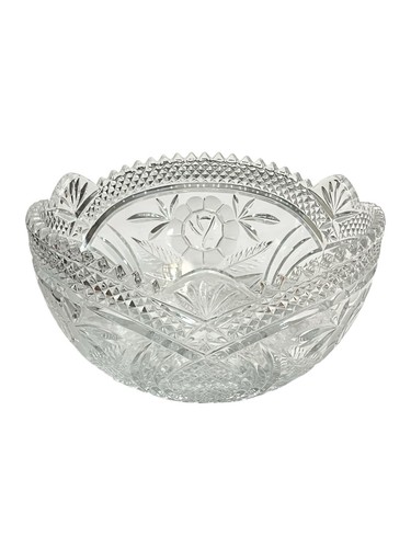 Crystal serving bowl - serving, sawtooth