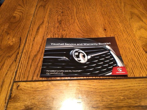 Vauxhall blank service book - blank,