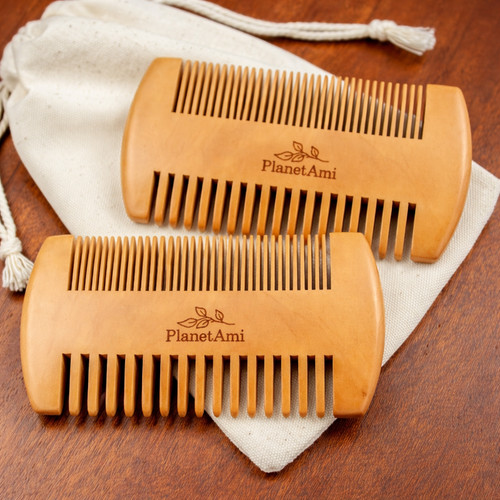 Beard comb wooden - pear, wood