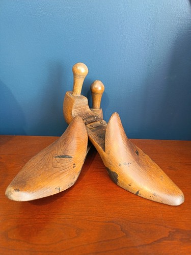 Pair vintage wooden shoes - pair, of