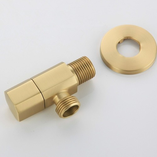 Brushed gold brass angle valve - gold,
